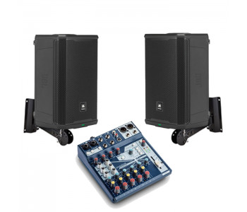 Акустична система 2 колонки JBL EON710 + мікшер
